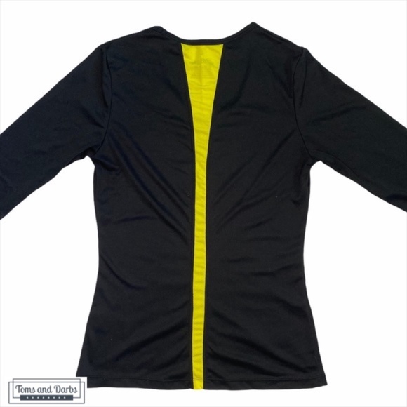 Asics Long Sleeve Running Shirt in Black & Yellow - Picture 3 of 5